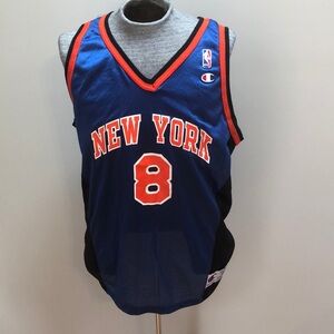 Vintage Latrell Sprewell jersey champion#8 NY 48